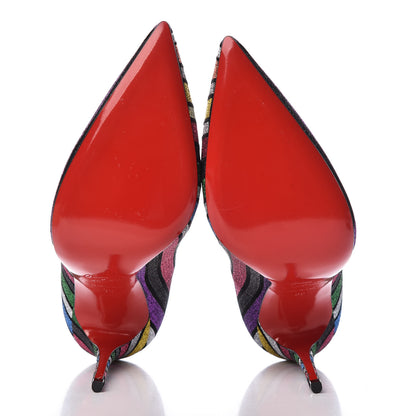 Christian Louboutin Suede Stripyglitter So Kate 120 Pumps 38 Multi 5 of 10