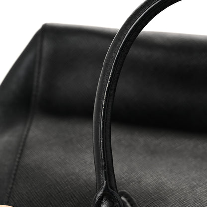 Prada Saffiano Soft Calfskin Small Zippered Tote Black 11 of 12