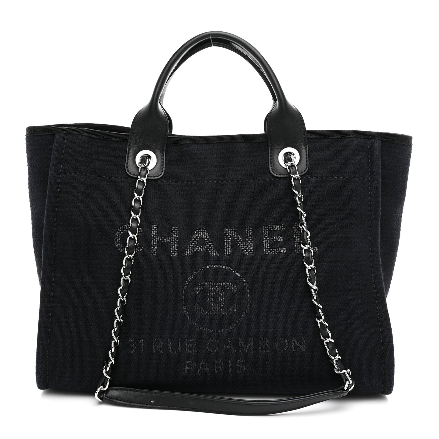 Mixed Fibers Small Deauville Tote Black