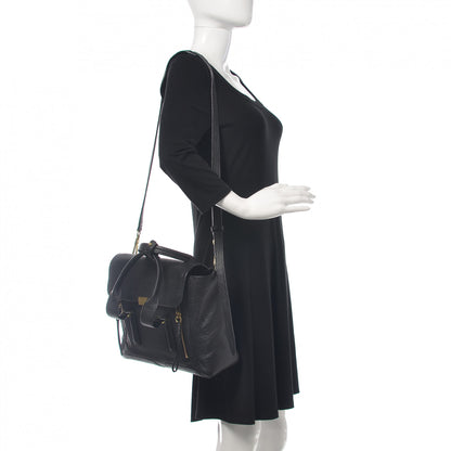 3.1 Phillip Lim 3.1 Textured Calfskin Medium Pashli Satchel Black 2 of 13