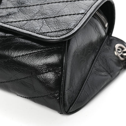 Saint Laurent Crinkled Calfskin Matelasse Monogram Niki Body Bag Black 9 of 9