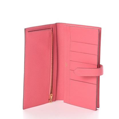 Hermes Epsom Bearn Gusset Wallet Rose Azalee 5 of 7