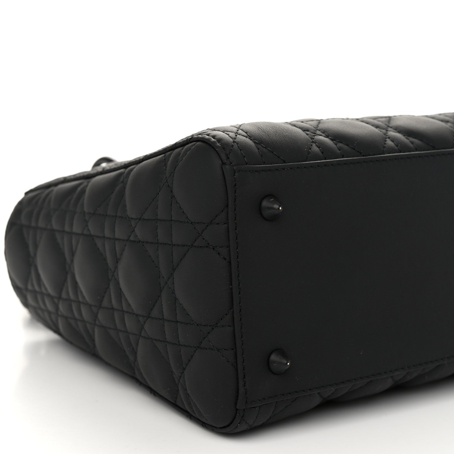 Christian Dior Ultra Matte Calfskin Cannage Medium Lady Dior Black 9 of 10