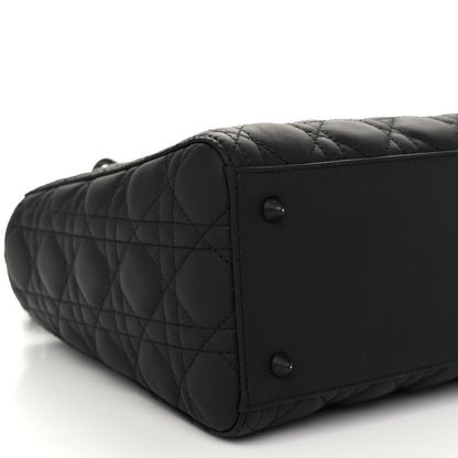 Christian Dior Ultra Matte Calfskin Cannage Medium Lady Dior Black 9 of 10