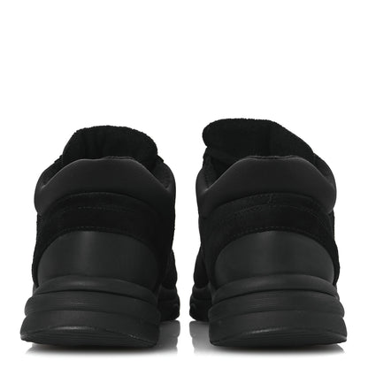 Chanel Fabric Calfskin Suede CC Sneakers 38.5 Black 6 of 12