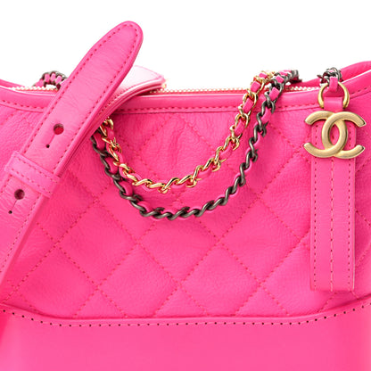 Chanel Goatskin Quilted Small Gabrielle Hobo Pink 7 of 10