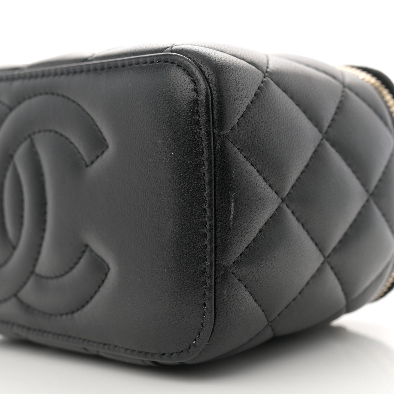 Chanel Lambskin Quilted Trendy Small Top Handle Vanity Case With Chain Black 10 of 11