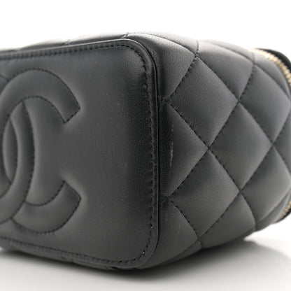 Chanel Lambskin Quilted Trendy Small Top Handle Vanity Case With Chain Black 10 of 11