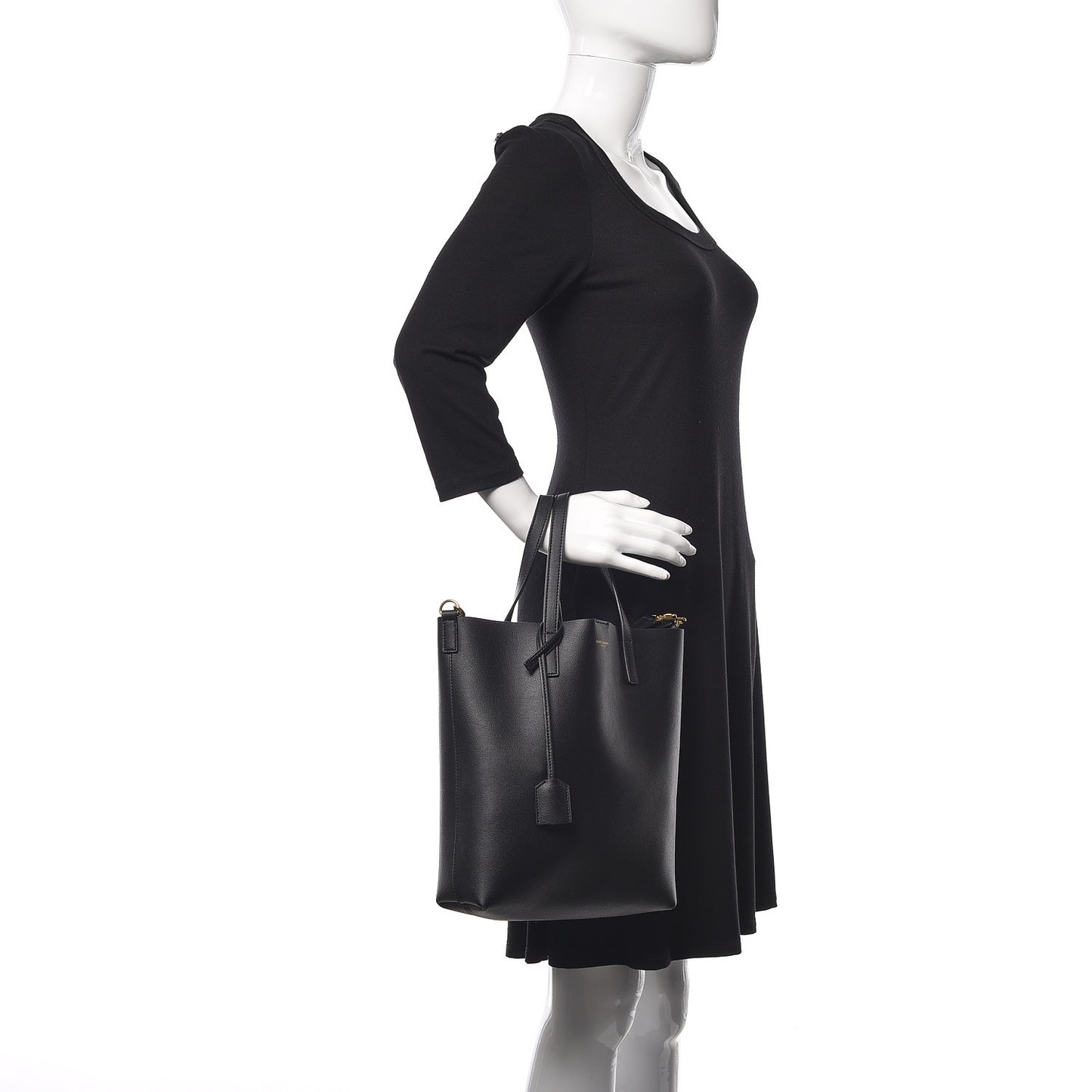Calfskin Toy Shopping Tote Black