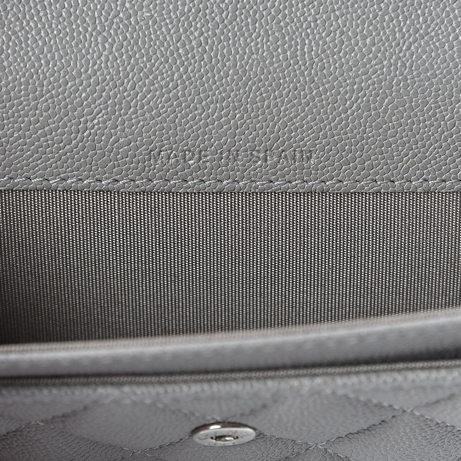 Chanel Caviar Quilted Boy Flap Card Holder Grey 6 of 7