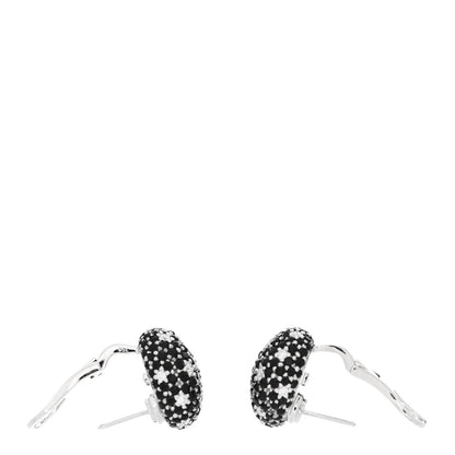 Roberto Coin 18K White Gold Diamond Black Sapphire Fantasia Earrings 3 of 4