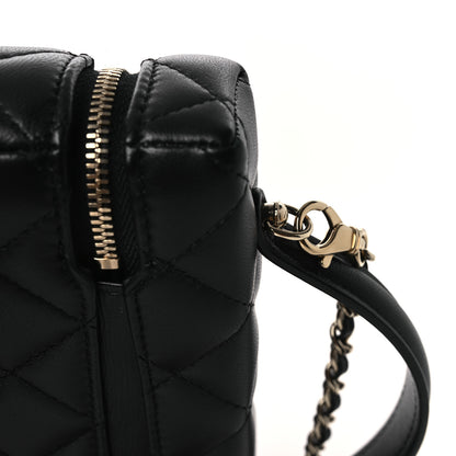 Chanel Lambskin Quilted Crystal CC Top Handle Slim Vanity Case With Chain Black 12 of 12