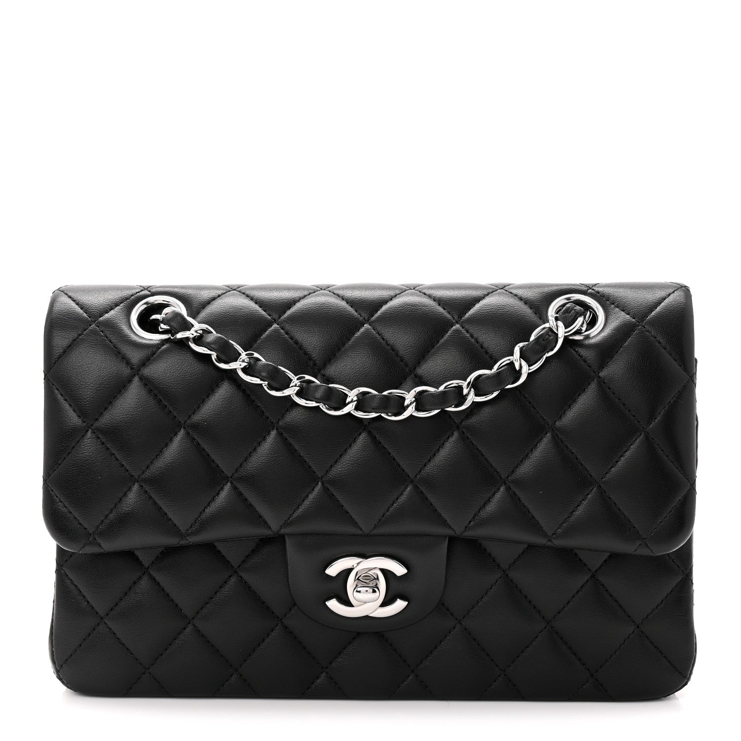 Chanel Lambskin Quilted Small Double Flap Black 1 of 11