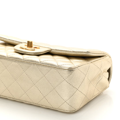 Chanel Metallic Lambskin Quilted Mini Rectangular Flap Gold 10 of 11
