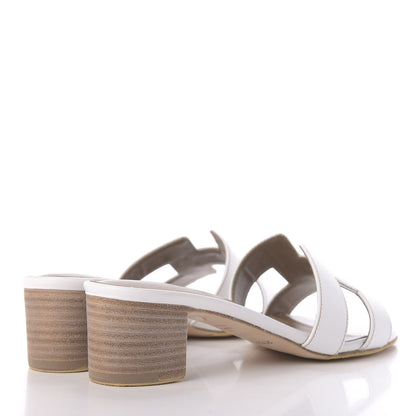 Hermes Calfskin Oasis Sandals 35 White 4 of 10
