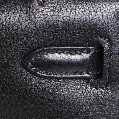 Hermes Chevre Mysore Kelly Pochette Clutch Black 18 of 21