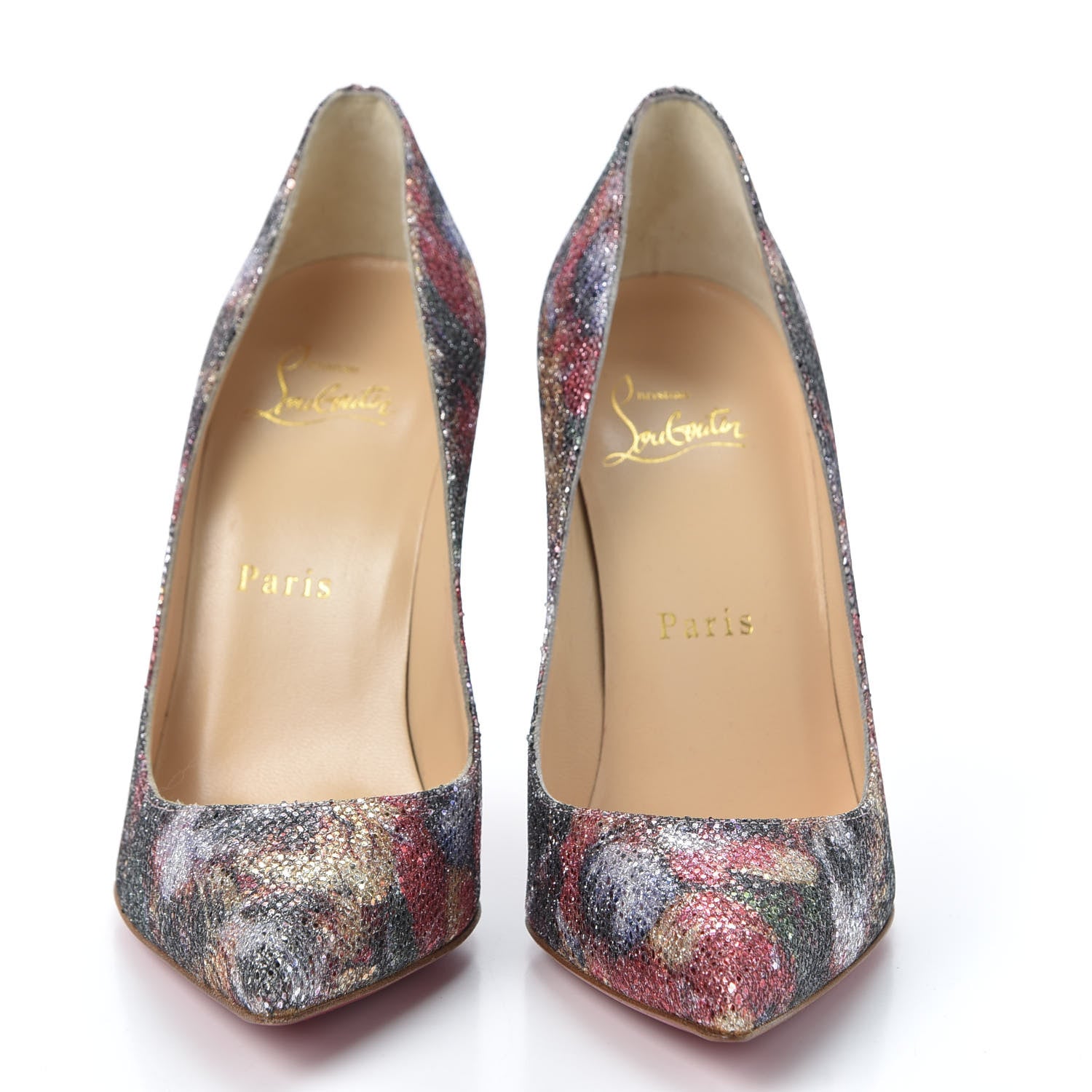 Christian Louboutin Glitter Pigalle Follies 100 Pumps 36 Multi 3 of 8