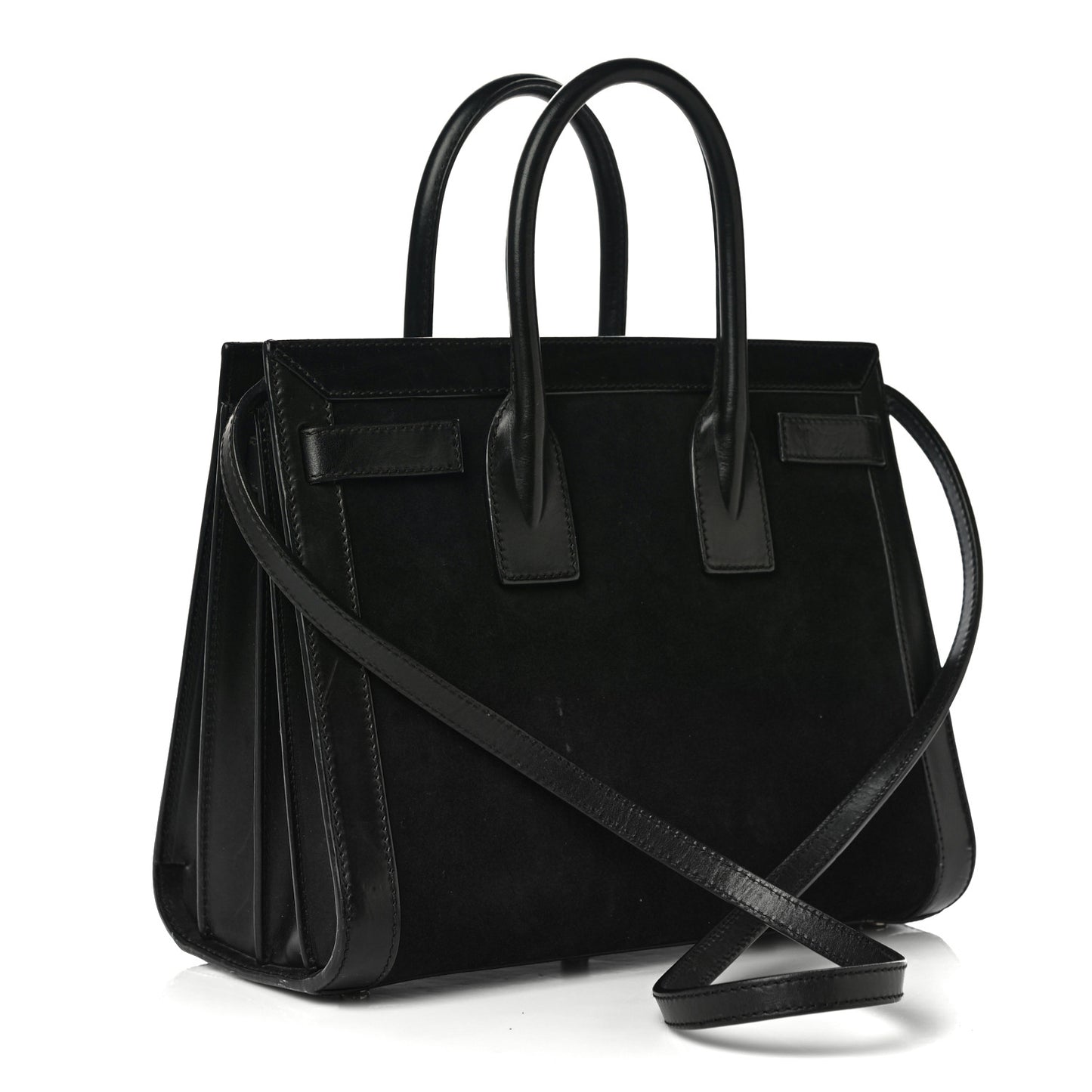 Suede Calfskin Small Sac De Jour Black