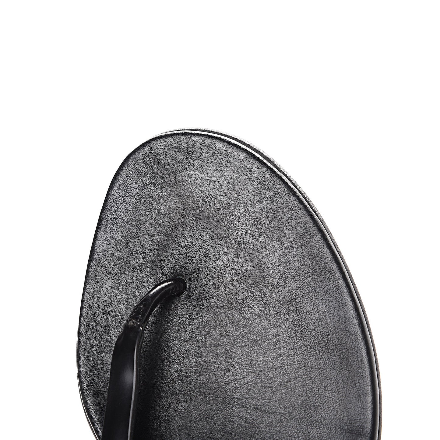 Calfskin Web Thong Sandals 39 Black