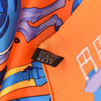 Hermes Silk Ronds De Marche Scarf 90 10 of 10