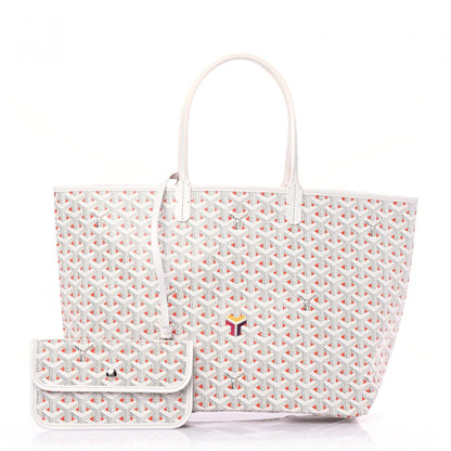 Goyard Goyardine Saint Louis Claire Voie PM White Orange 1 of 9