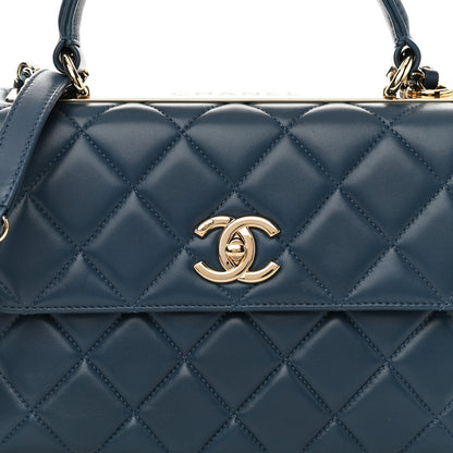Chanel Lambskin Quilted Small Trendy CC Flap Dual Handle Bag Blue 8 of 10