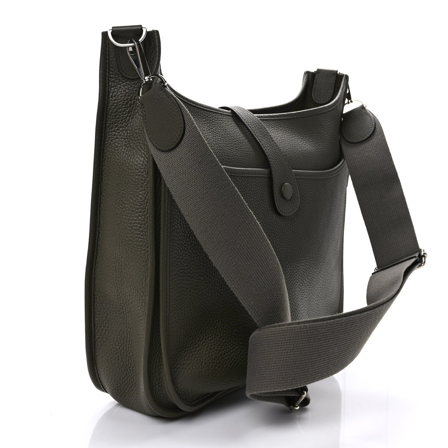 Hermes Taurillon Clemence Evelyne III GM Vert Olive 3 of 9