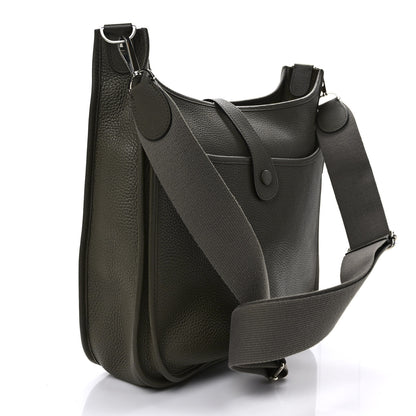 Hermes Taurillon Clemence Evelyne III GM Vert Olive 3 of 9