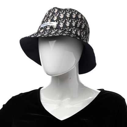 Christian Dior Oblique Reversible Teddy-D Brim Bucket Hat 57 Blue 3 of 15