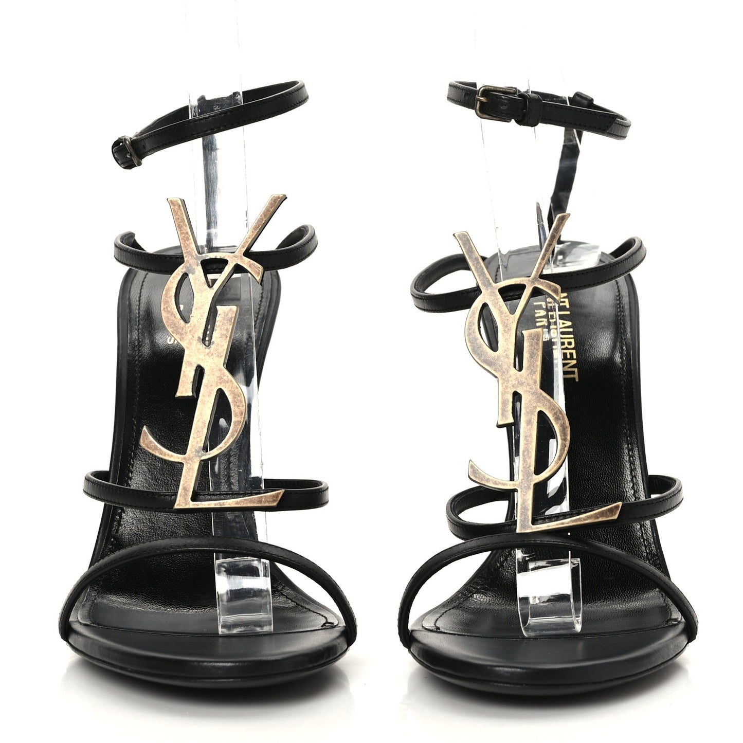 Calfskin Cassandra 110 Sandals 38.5 Black