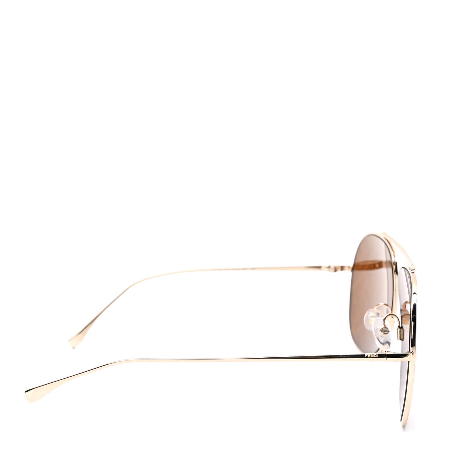 Metal Fendi Forever Aviator Sunglasses FF0407/G/S Gold