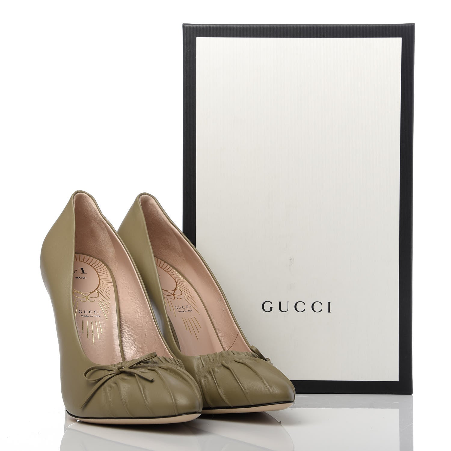 Gucci Nappa Bow High Heel Pumps 40 Brown 10 of 10