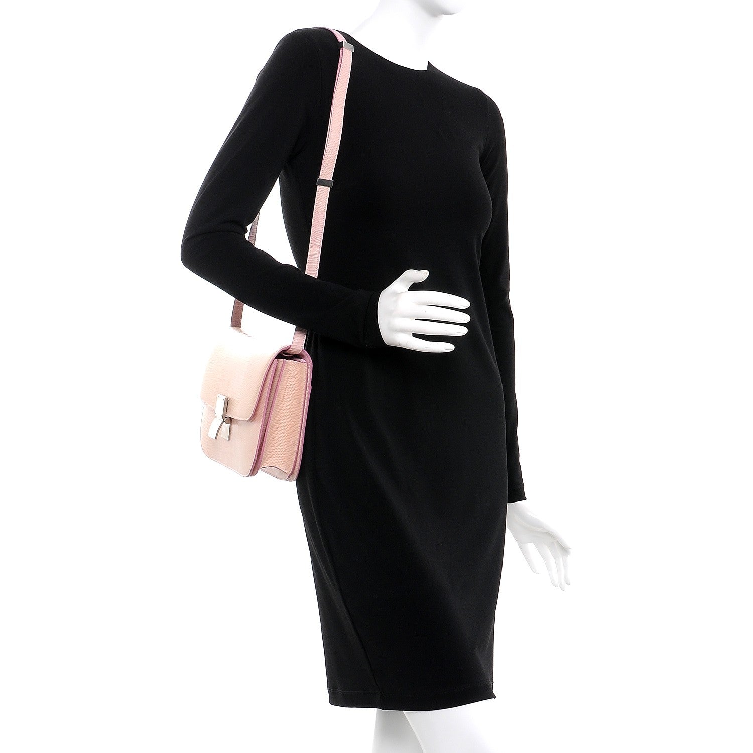 Celine Lizard Medium Classic Box Flap Bag Pink 2 of 6