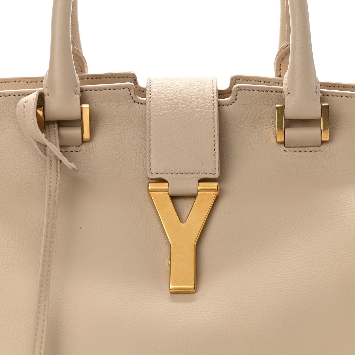 Saint Laurent Calfskin Medium Classic Y Cabas Beige 7 of 10