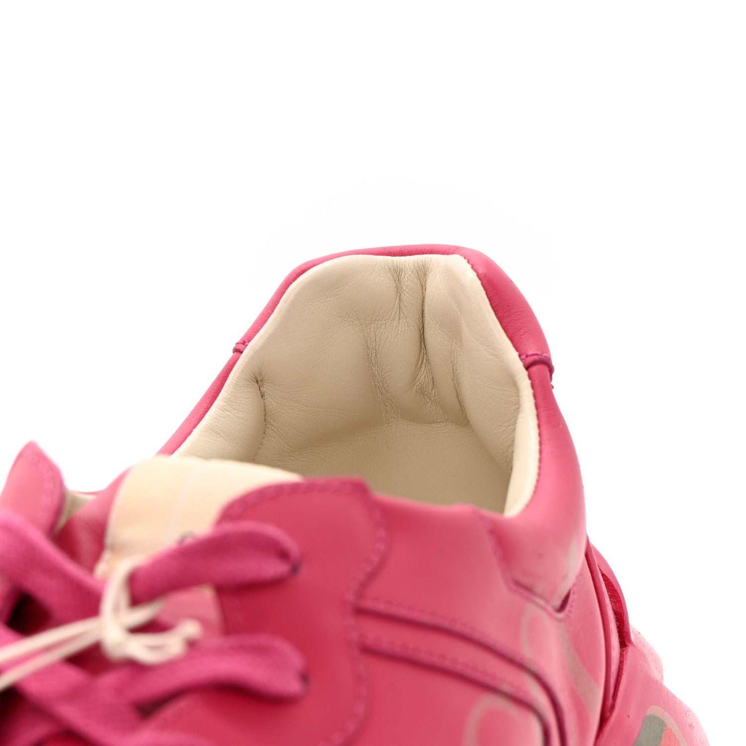 Gucci Calfskin Logo Mens Rhyton Sneakers 12.5 Box Pink 15 of 16