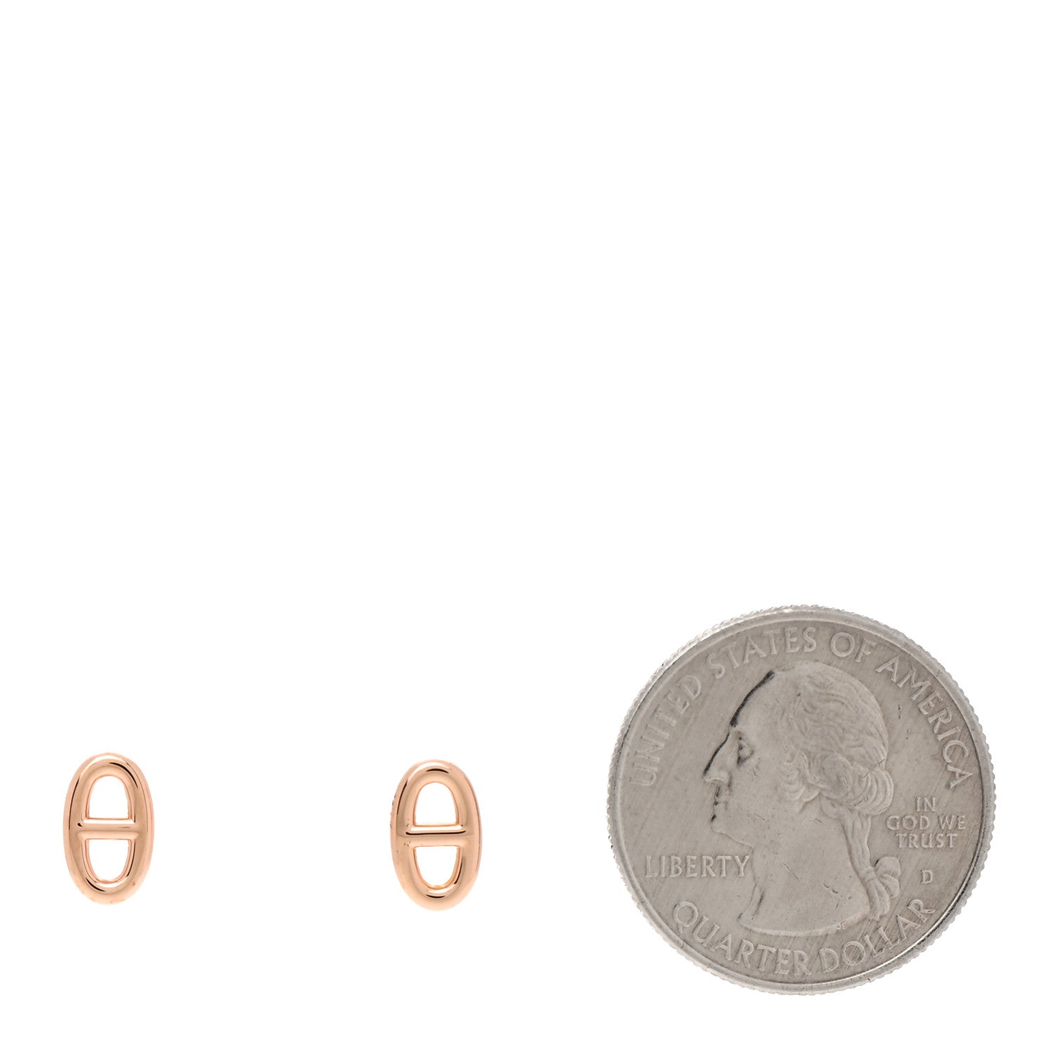 Hermes 18K Rose Gold TPM Farandole Stud Earrings 2 of 6