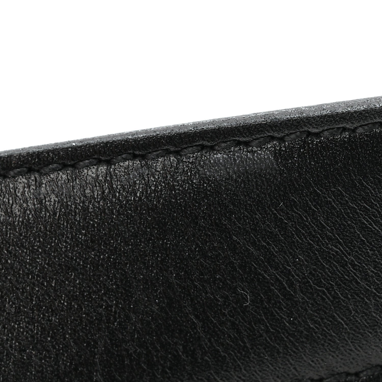 Saint Laurent Brushed Calfskin Folk Buckle Belt 95 38 Black 6 of 7