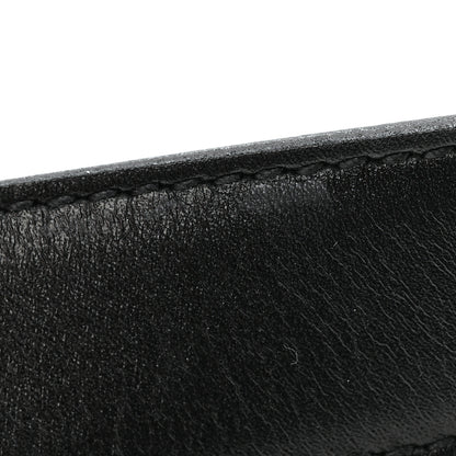 Saint Laurent Brushed Calfskin Folk Buckle Belt 95 38 Black 6 of 7