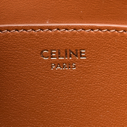 Celine Triomphe Canvas Calfskin Tabou Clutch on Strap Tan 6 of 9