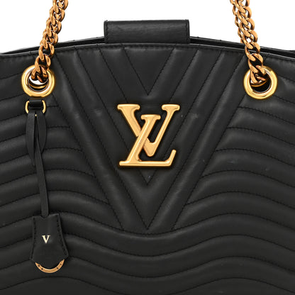 Louis Vuitton Calfskin New Wave Chain Tote Black 8 of 13