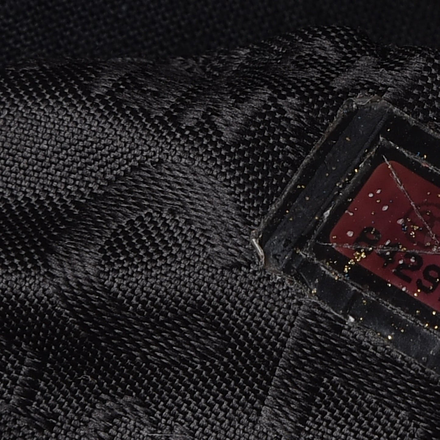 Nylon Square Quilted Flap Black