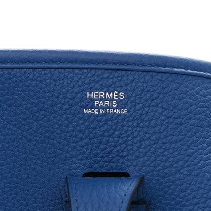 Hermes Taurillon Clemence Evelyne III PM Bleu Zellige 5 of 10