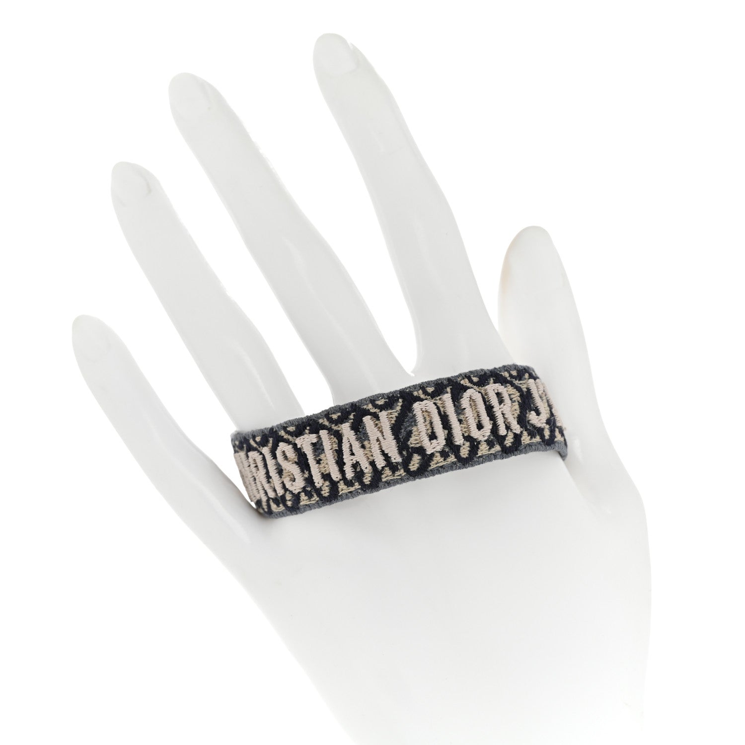 Christian Dior Woven Cotton J'Adior Friendship Bracelet Navy 4 of 7