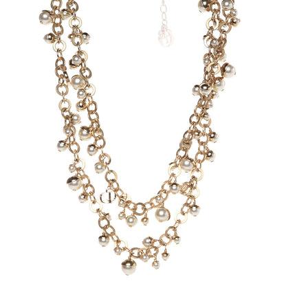 Christian Dior Pearl Mise en Dior Long Necklace Gold 1 of 5