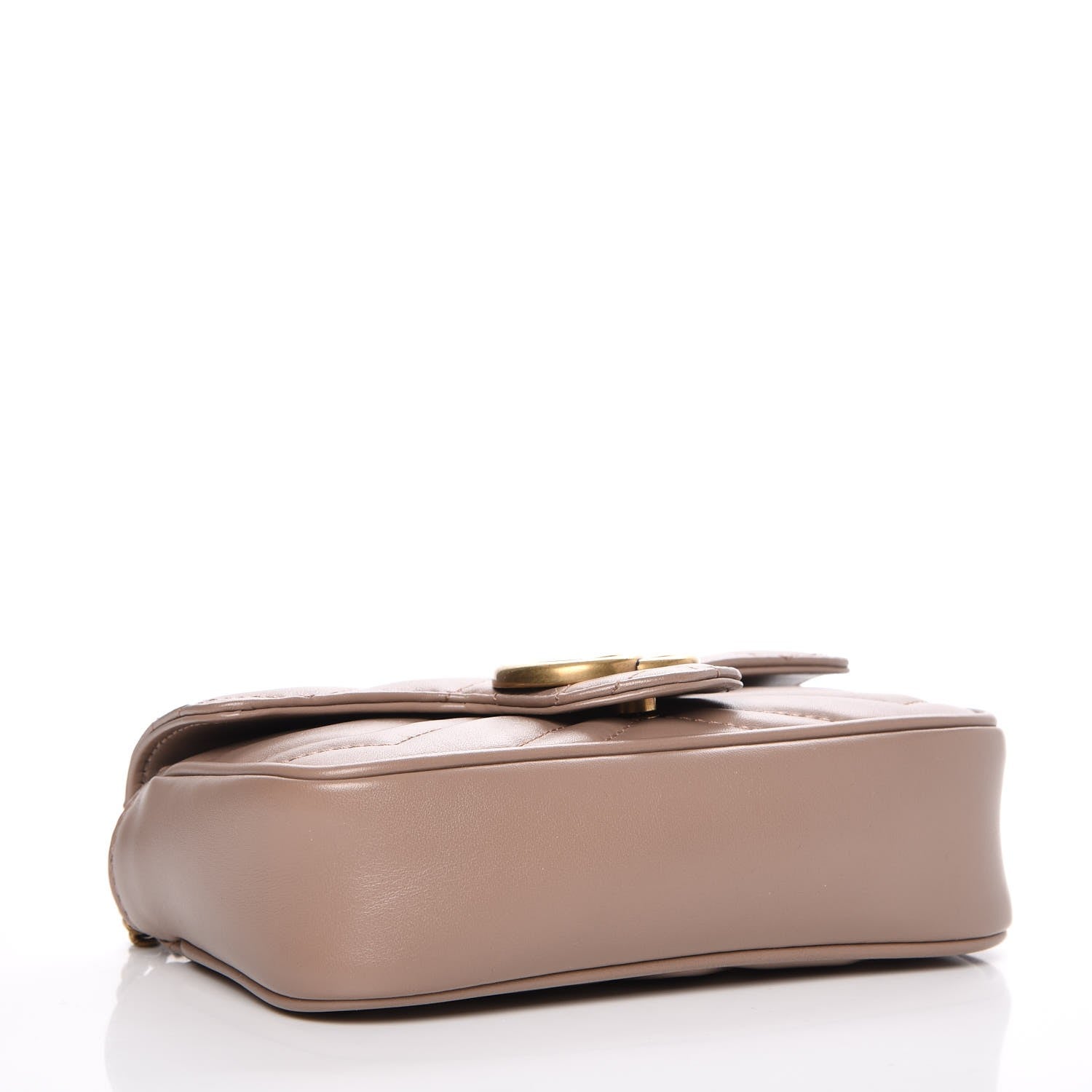 Gucci Calfskin Matelasse Super Mini GG Marmont Shoulder Bag Porcelain Rose 5 of 9