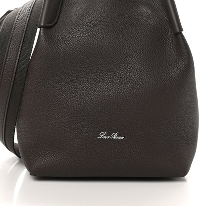 Loro Piana Grained Calfskin Small Bale Bag Dark Chocolate Liquorice 7 of 9