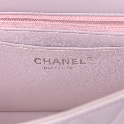 Chanel Lambskin Quilted Mini Rectangular Flap Light Purple 5 of 5