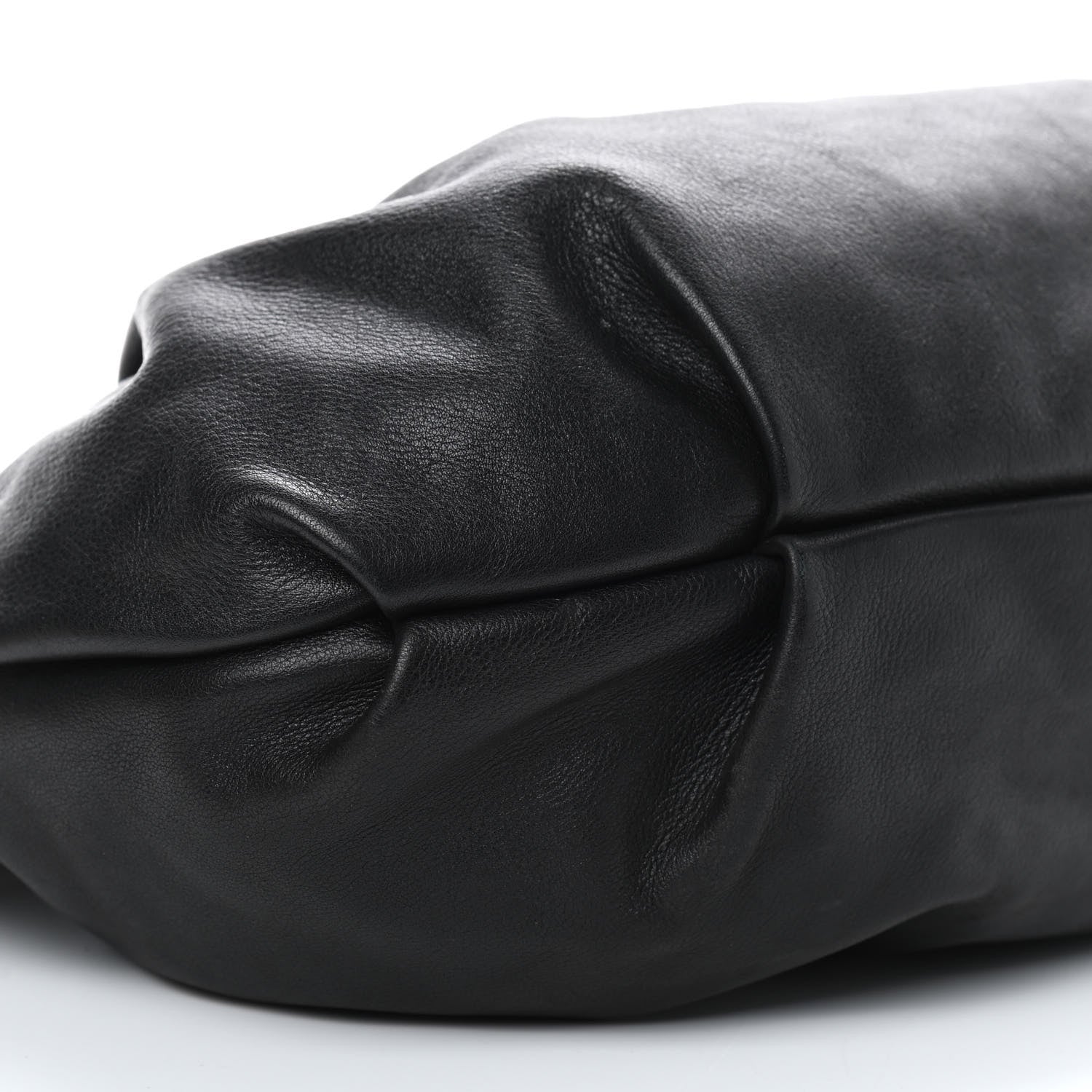Prada Soft Calfskin Pleated Hobo Black 8 of 9