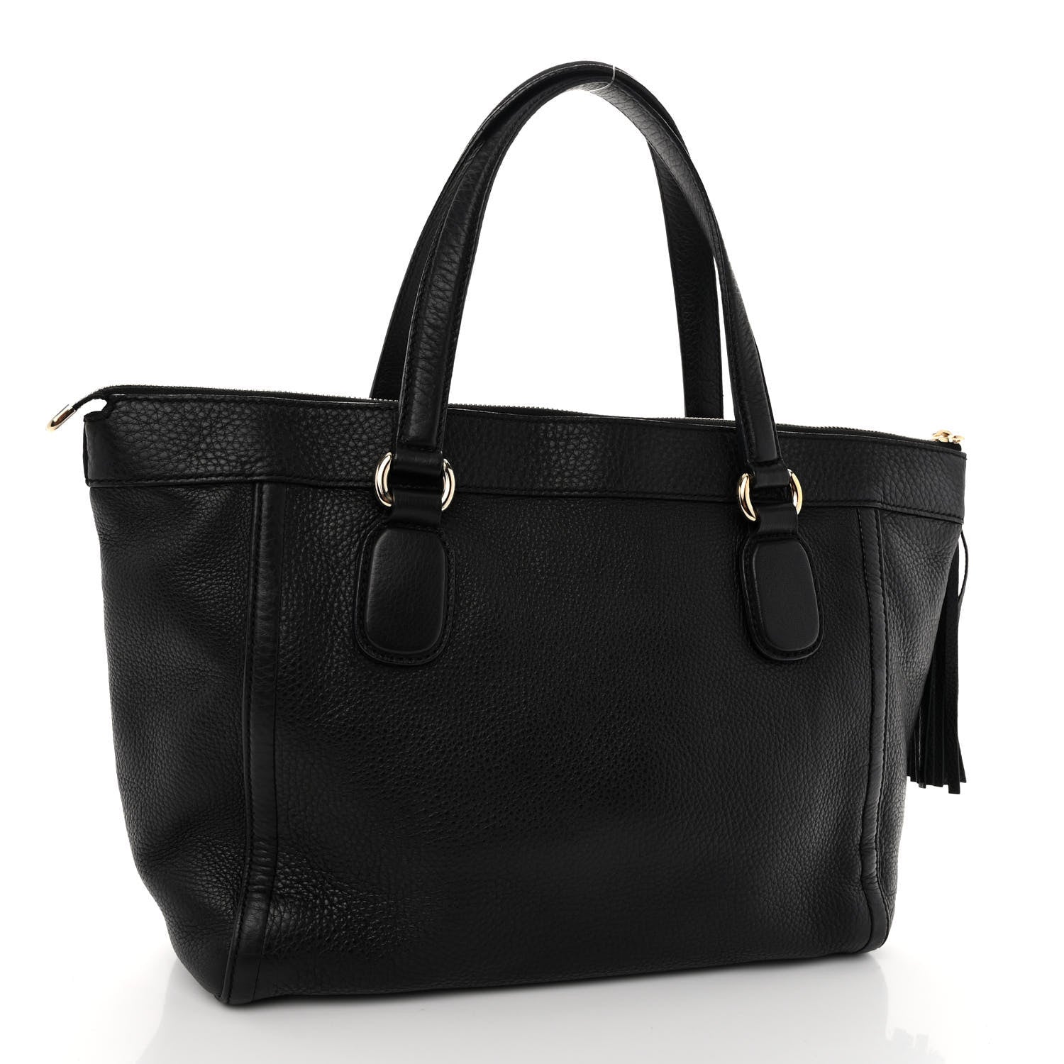 Gucci Pebbled Calfskin Small Soho Top Handle Bag Black 3 of 11