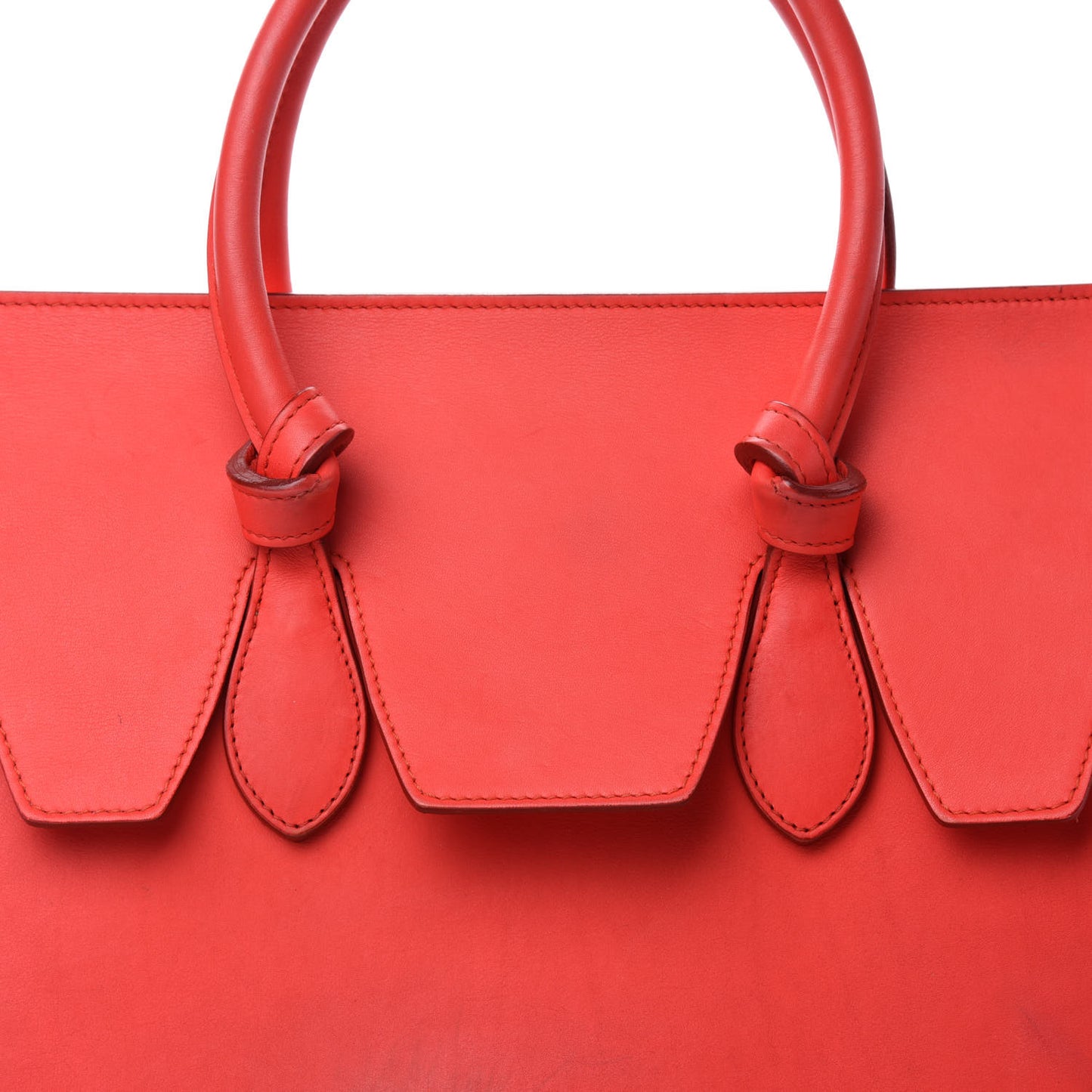 Smooth Calfskin Mini Tie Knot Tote Alizarin